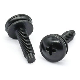 Aiwaiufu 50 Packs 10-32 Rack Screws, Rack Mount Screws with Nylon Washers for Server Rack, Network Rack, Audio Rack, etc.