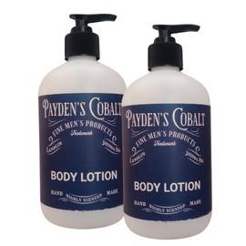 Payden's Cobalt Mahogany Moss For Men Scented Luxury Body Lotion with Lanolin and Jojoba Oil, 12 Oz (2 Pack)