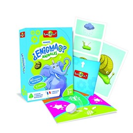 Bioviva 200714 Kidiquiz Riddles-The Mystery of Animal Card Game, Language-Spanish, Multi-Color