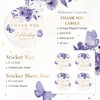 Mobiusea Creation Purple Floral Thank You for Celebrating with Us