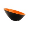 G.E.T. Slanted Angled Salad Bowl,16 Ounce, Black/Orange