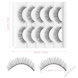 Beavorty 5 Pares de Pestañas Postizas 3D Cortas, Pestañas Naturales y Ligeras, Perfectas para Maquillaje Diario y Ocasiones Especiales, Ideal para Mujeres que Buscan un Look Natural y Elegante