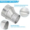 PATIKIL 4" to 3" Eccentric Duct Reducer, 2Pcs Galvanized Iron