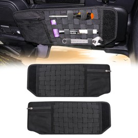 West-xingzhe Sun Visor Organizer Tactical Car Visor Organizer For Ford Bronco 2021 2022 2023 2024 2025 Accessories Molle Visor Panel Organizer Car Storage Pouch Holder, 2 Pcs