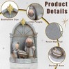 Nativity Set Figurine, Resin Jesus Nativity Scene Collection with Manger