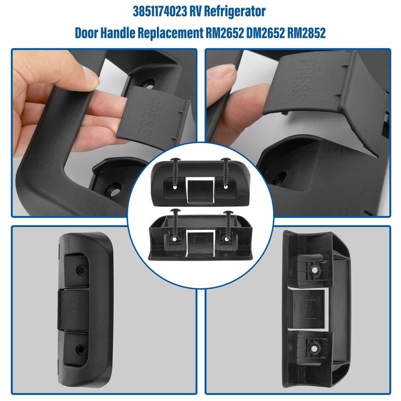 LETSYEE Upgrade 3851174023 RV Refrigerator Door Handle Replacement for Dometic