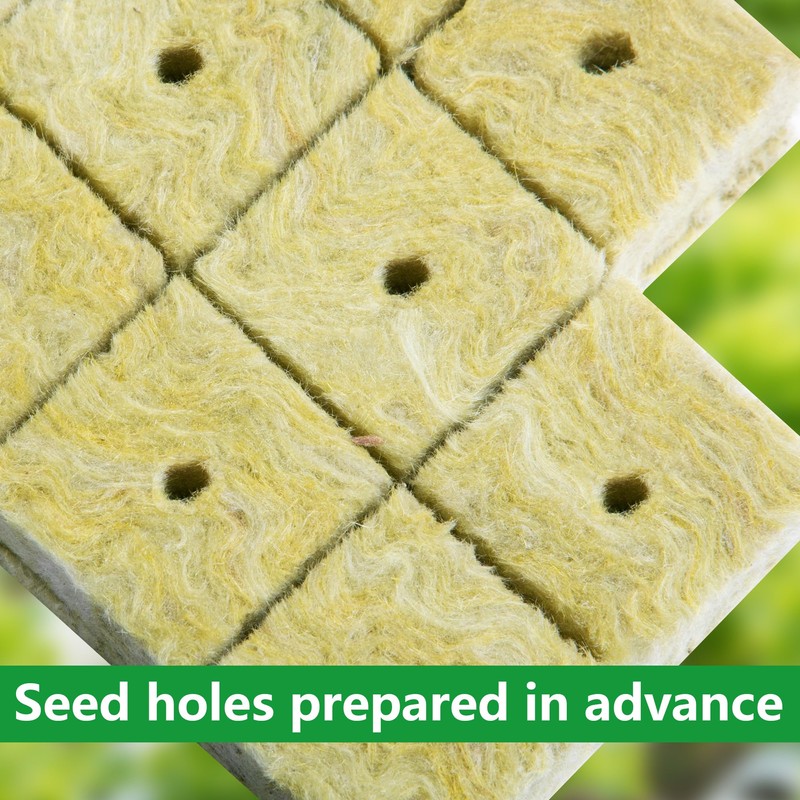 72Pcs Rockwool Grow Cubes - 1.5×1.2×1.2Inch Stonewool Starter Plugs for