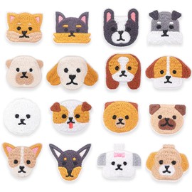 16 Pieces Iron on Patches, Embroidered Patches for Clothing Jackets Appliques Stickers Sewing On Patches for Clothes Bag Jackets Jeans Dress Hats DIY Accessories