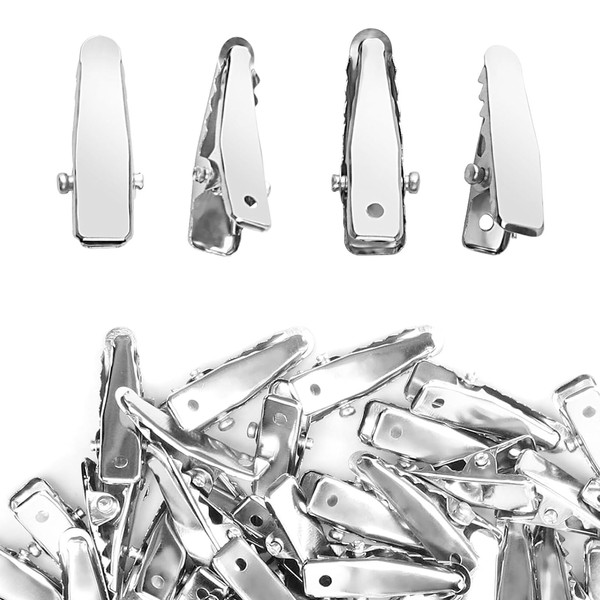 100 Pcs Alligator Clips for Crafts,Alligator Hair Clips for Crafts