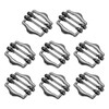 uxcell 8Pcs Metal Slide Buckles, 15mm Double-Pin Webbing Strap Roller