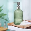 14Oz Green Soap Dispenser Bathroom, Clear Glass Hand Soap Dispensers