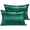 Moonlight Bedding Emerald Cooling Satin Pillow Cases 2 Pack –