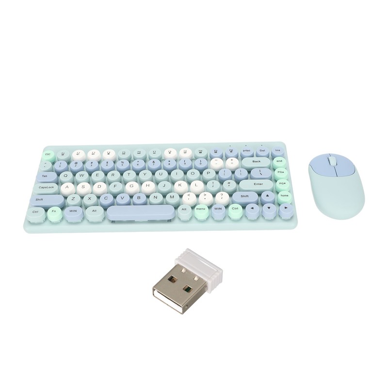 Wireless Keyboard Mouse Combo 2.4GHz Wireless Mouse 86 Keys Colorful