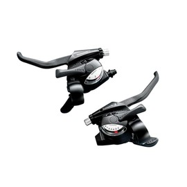 SHIMANO Altus ST-EF41 EZ fire Plus STI Set for V-Brakes, 3x7 Speed, 2-Finger Lever, Black