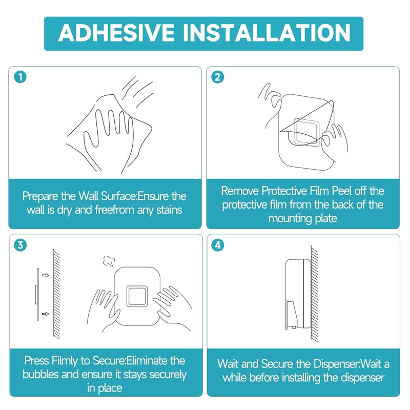 AIKE Wall Mount Liquid Soap Dispenser for Commercial Bathroom 27oz