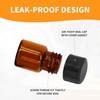 PENCK 10pcs 2ml Little Brown Glass Bottle Vials with Black