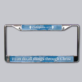 VictoryStore Religious - Philippians 4:13 - License Plate Holder and Bumper Magnet Package