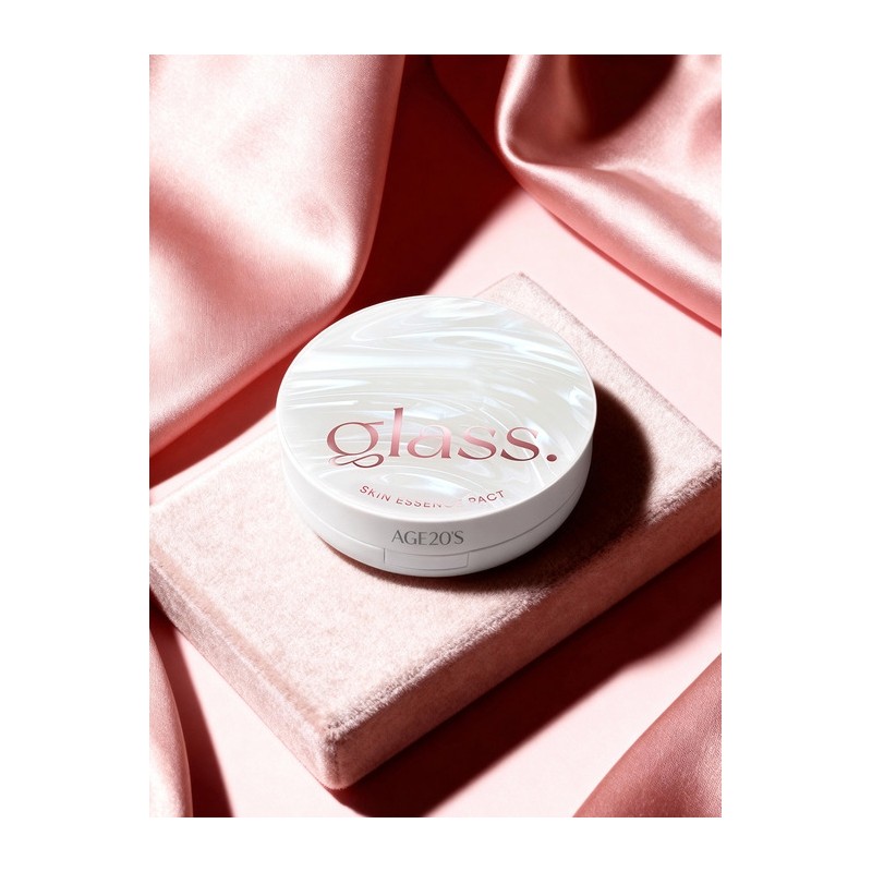★Sticker + 2 puffs★ Glass Skin Essence Pact (Soft Pearl