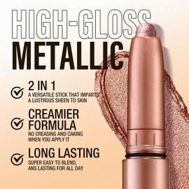 Lápiz De Ojos Brillante Impermeable, Resaltador De Ojos Con Larga Duración, Sombra De Ojos En Barra Para Maquillaje Diario Y Nocturno 2026 (G)