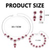 TTPSRY Wedding Jewellery Set Women's Necklace Earrings Bracelets in the