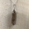 VIE VIE Double Point Pencil Pendant, Silver Chain (Smoky Quartz)