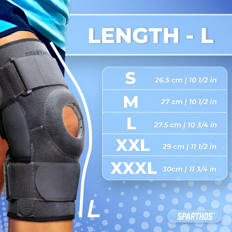 Sparthos Knee Brace - Heavy-Duty Hinged Support for ACL, MCL,