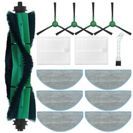 Replacement Parts Accessories for iRobot Roomba Combo Essential Y0112 Robot Vacuum Cleaner, 1 Main Brush, 4 Side Brushes, 2 Hepa Filters, 6 Mop Pads
