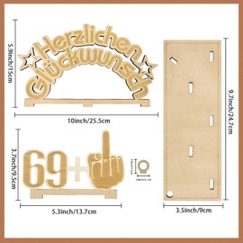 Hierein Money Gifts Birthday 70, Funny Wooden Sign Guest Book Money Gifts Packaging 70th Birthday Man, Cool Money Gifts Birthday Decoration for Friends/Family Wedding Anniversary Table Decoration