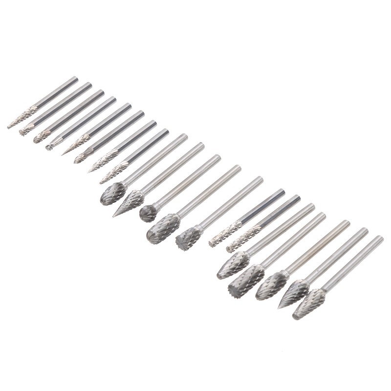 20pcs Woodworking Burr File Set Cemented Carbide Rotary Burrs Files
