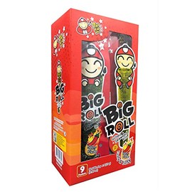 Tao Kae Noi Big Roll Crispy Grilled Seaweed Roll Spicy Flavour 9 Packets Per Box - 3 Boxes