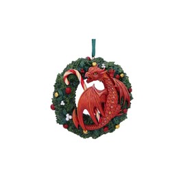 Nemesis Now Anne Stokes Sweet Tooth Dragon Hanging Ornament, Red, 9cm