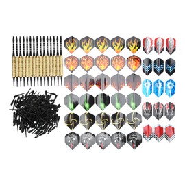 15pcs Soft Tip Darts Professional Plastic Tip Dart Sets Aluminum Shafts with Dart Tips and Tail