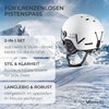 Black Crevice Kaprun Ski Helmet with Visor, White Carbon Matte