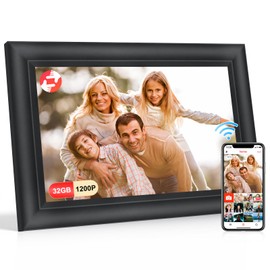 TMC Digital Picture Frame Frameo, 10.1" WiFi Photo Frame Electric 1920x1200 IPS, Greatest for Gifting, 32GB Memory Touch Screen, Auto-Rotate, Quick, Easy Setup in Frameo App Share Photos/Videos, Black