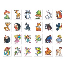 24 Tattoos Forest Animals as Party Bags and Game for Children 47325 Cute Forest Animals Sticker Tattoo Children's Birthday Tattoo Children's Birthday