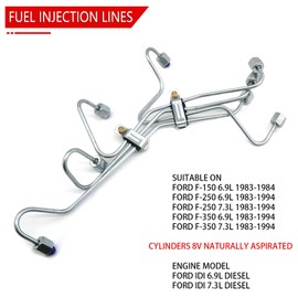 Fuel Injection Lines for Ford F150 F250 F350 6.9L 7.3L IDI Diesel 1983-1994 F-Series DE8TZ-9A555A 1811001C1 8PCS
