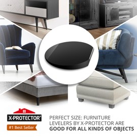 X-Protector Furniture Levelers - 30 PCS 2" - Black Rubber Shims for Leveling - Multi-Purpose Furniture Leveling Feet to Prevent Wobbling - Good for All Kinds of Objects!