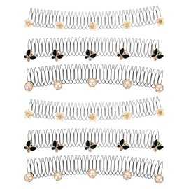 Healeved 6pcs Invisible Hair Insert Comb for Women Hair Finishing Fixer Floral and Design for Styling and Loose Strands Lightweight and Portable