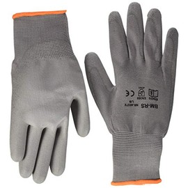 Brüder Mannesmann Fine Knit Work Gloves Size L Grey