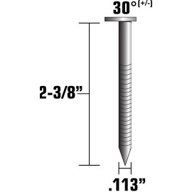 Metabo Hpt 3 Boxes Metabo HPT 15203MHPT 2-3/8" x 0.113 Bright Ring Shank Round Head Offset