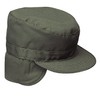 G.I. Black Combat Cap W/flaps (7.75, Olive Drab)