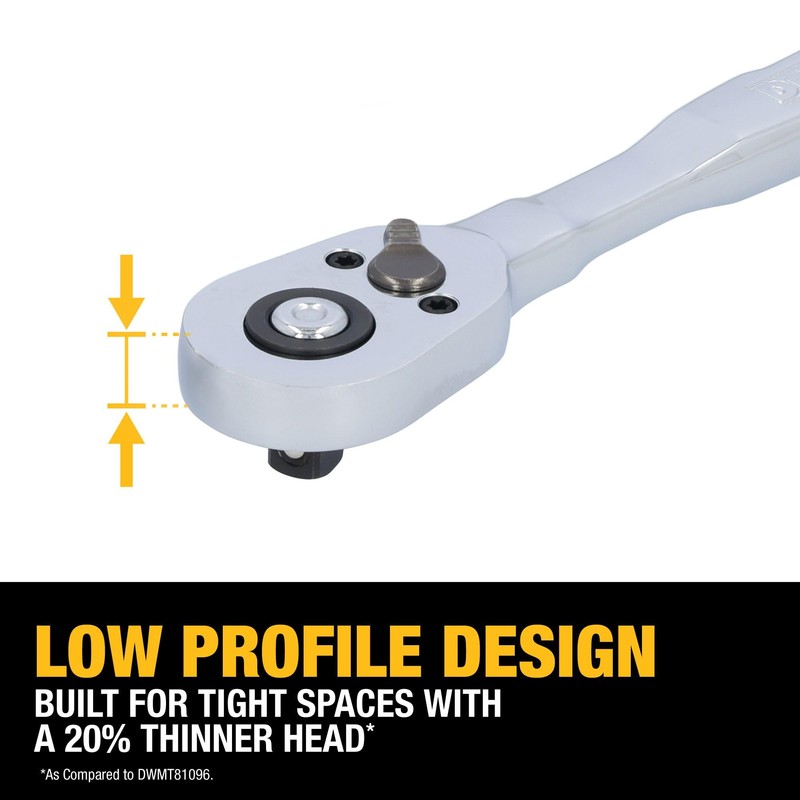 DEWALT Mechanics Tool Set, 1/4 Inch Drive, SAE/Metric Set, 84