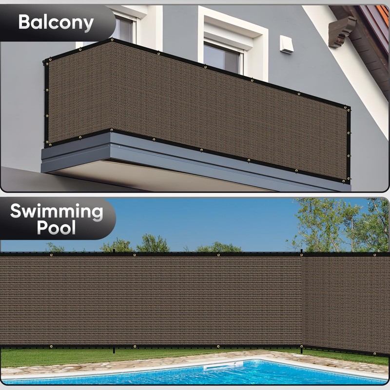 Cisvio 5ft x50ft Privacy Screen Fence 90% Blockage Heavy Duty