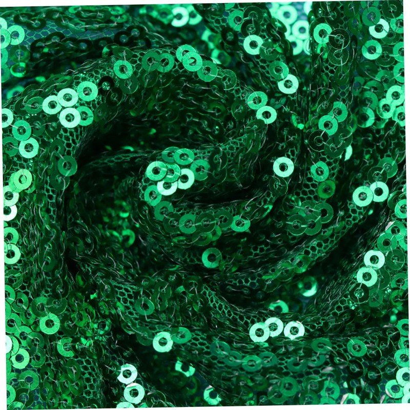 GRIRIW 30x180cm Green Sequin Table Cover Elegant Tablecloth for Home