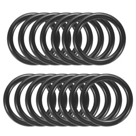 PATIKIL 1 Inch Dream Catcher Rings, 15 Pcs Plastic Macrame Wreath Floral Round Ring Hoop for Home Car DIY Craft Wedding Wall Hanging Decorations, Black