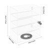 360-Degree Rotating Acrylic Sunglass Display Case 4 Tier Lockable Eyewear
