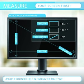 Premium Anti Blue Light and Anti Glare Screen Protector (3 Pack) for 19 Inches Widescreen Desktop Monitor. Filter Out Blue Light and Relieve Computer Eye Strain to Help You Sleep Better
