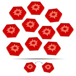 LITKO Space Fighter 2nd Edition Tokens | Compatible with Star Wars: X-Wing Miniatures Game | Pack of 10 (Double-Sided Critical Damage Tokens)