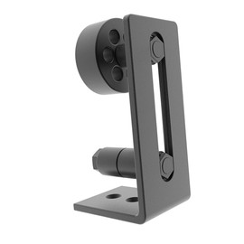 Gatuida 1set Adjustable Black Metal Barn Door Floor Guide Stopper for Sliding Doors Stable Antisway Design for Closets Living Rooms and