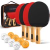 PRO-SPIN Ping Pong Paddles - High-Performance Set with Premium Table